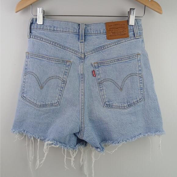 Levi's Premium Denim SZ 29 (8) Ribcage Shorts In Tango Pulse - Picture 4 of 6